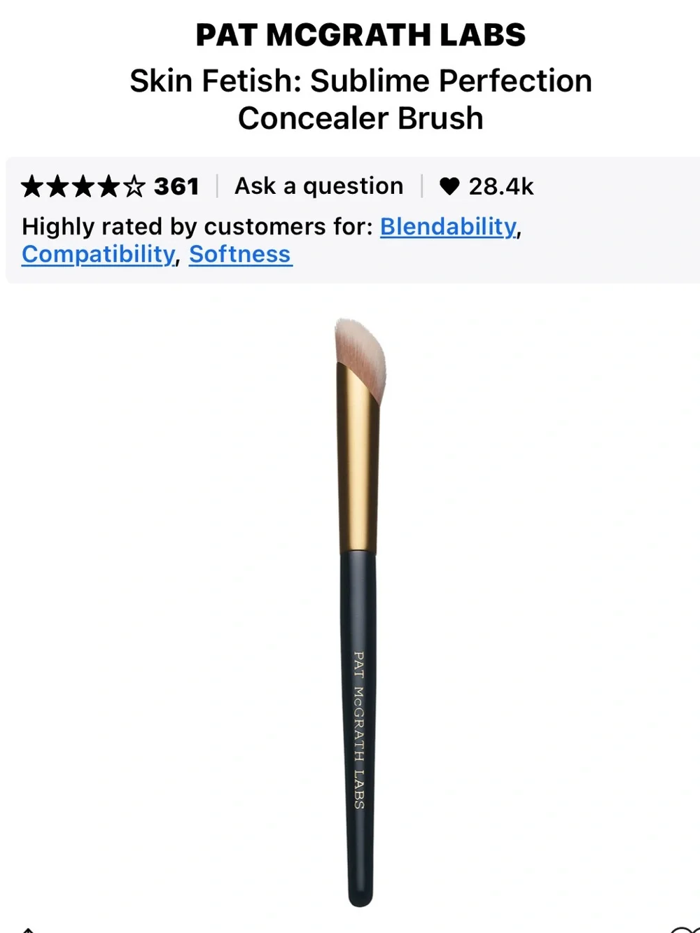 Pat McGrath Labs Skin Fetish Sublime Perfection Angled Concealer Brush